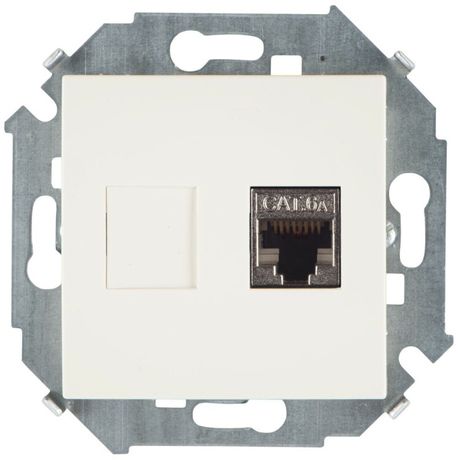 Розетка компьютерная Simon15 RJ45 CAT.6A (АМР FTP) сл. кость Simon 1591563-031