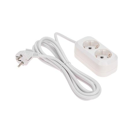 Удлинитель 2 гнезда, 3м, 3х0,75мм², с/з, белый | 13-4203 PROconnect MEET
