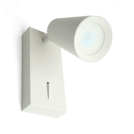 Светильник ДБО GU10 без лампы наклонный с выключателем белый - ML1850 48419 FERON