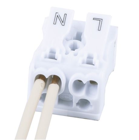 Монтажная пружинная клемма для подключения фазных проводников 2 полюса, без креплений, LD294-4002 (200шт. в упак) - 32733 FERON