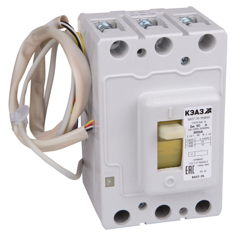 Выключатель автоматический 20А 80Im ВА57-35-344710 УХЛ3 690В AC НР=230В AC/220В DC КЭАЗ 272704