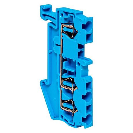 Колодка клеммная пружинная JXB-ST-2.5 28А 3 вывода синяя EKF | plc-jxb-st-2.5-3-blue