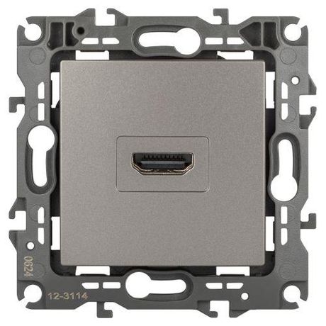 Розетка Серия 12 12-3114-16 HDMI, титан - Б0065714 ЭРА