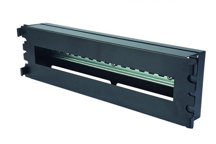 Панель 19” с DIN-рейкой 3U, 22 модуля, черный, | 60A-42-03-11BL Eurolan