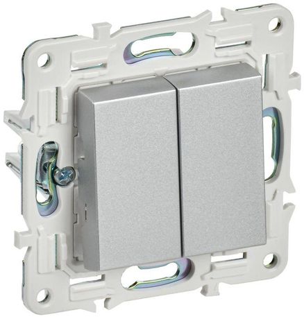 Выключатель перекрестный 2-кл. SKANDY 10А SK-V06S серебр. IEK SK-V23-0-10-K23