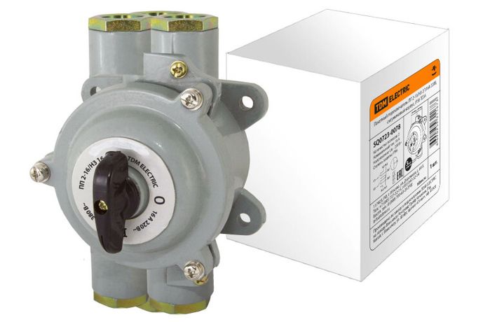 Пакетный переключатель ПП 2-16/Н3 2П 16А 220В, силуминовый корпус, IP56 | SQ0723-0078 TDM