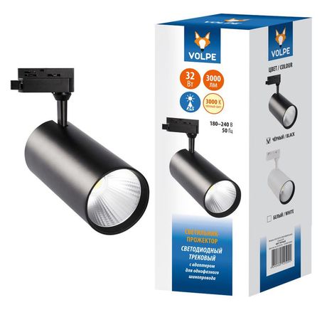 Светильник светодиодный трековый ULB-Q276 32W/3000К BLACK 3000 Лм 3000К черный | UL-00005944 Volpe Uniel
