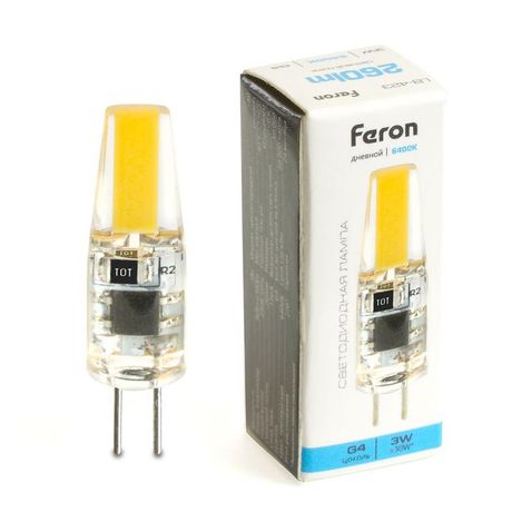 Лампа светодиодная LED 3вт 230в G4 дневной капсульная - 51169 FERON