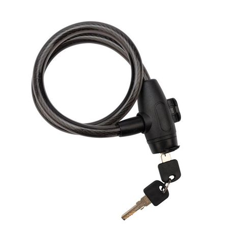 Тросовый замок взломостойкий для велосипедов и колясок с ключом 65 см черный | 79-0366 ЧЕТЫРЕ СЕЗОНА MEET