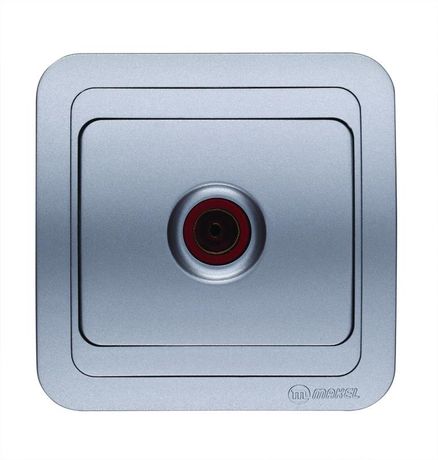 Розетка телевизионная TV 1-м СП Mimoza 16А IP20 серебр./серебр. Makel 26607