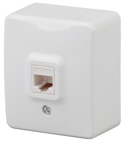 Розетка информационная 11-3203-01 RJ45, ОУ, Эксперт, белый (16/160/3200) |Б0020730 | ЭРА