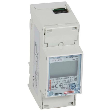 Однофазный счётчик EMDX3 - сертификат MID 63 А 2 модуля импульсный выход | 004678 Legrand