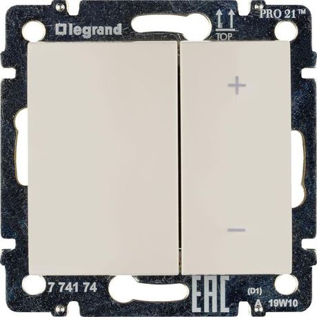 Механизм светорегулятора кнопочного СП Valena 600Вт сл. кость Leg 774174 Legrand