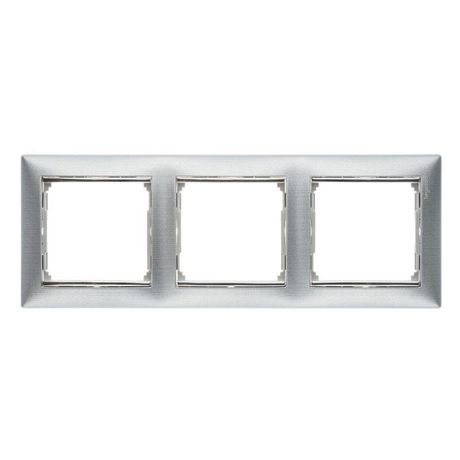 Рамка 3-м Valena горизонт. матов. алюм. Leg 770333 Legrand