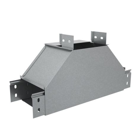 Отвод для лотка Т-образ. вертикал. вверх с разворотом трассы на 90град. 500х100 сталь 1мм "ПЛЮС" TDNplus90-100-500 HD КМ PL3706 КМ-Профиль