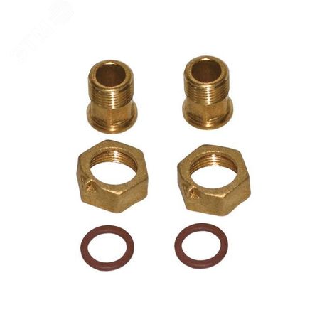 Комплект присоединительный для счетчика воды Ду15 L=36 ВН латунь - 030-0277 Цветлит