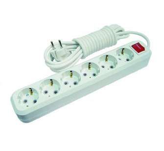 Удлинитель 6х5м с заземл. 16А IP20 выкл. Makel MGP234