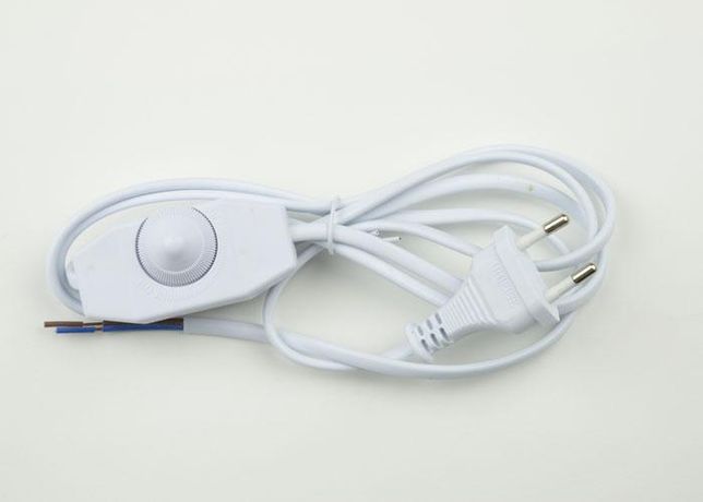 Шнур сетевой UCX-C30/02A-170 WHITE с вилкой и выкл. диммером 2А 500Вт 1.7м бел. Uniel UL-00004439