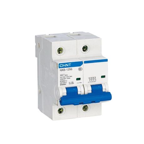 Выключатель автоматический двухполюсный NXB-125 2P 63A 10кА х-ка C (R) | 816129 CHINT