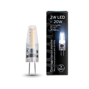 Лампа светодиодная LED 2 Вт 200 лм 4100К AC220-240В G4 капсула нейтральный силиконовая Black Gauss - 107707202