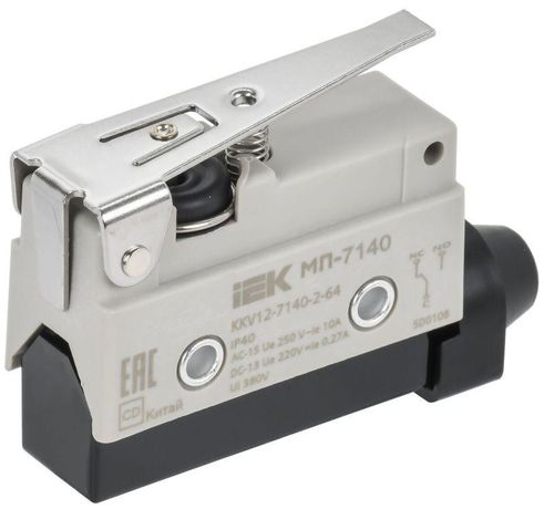 Микропереключатель концевой МП-7140 укороченный рычаг IP40 IEK - KKV12-7140-2-64