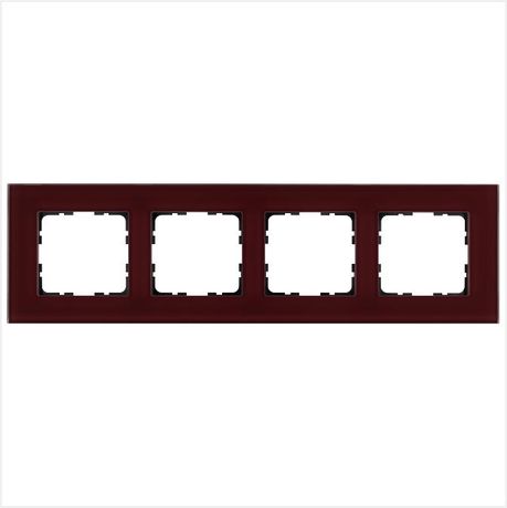 Рамка 4-постовая, стекло цвет Гранатовый - G1004GH Jasmart