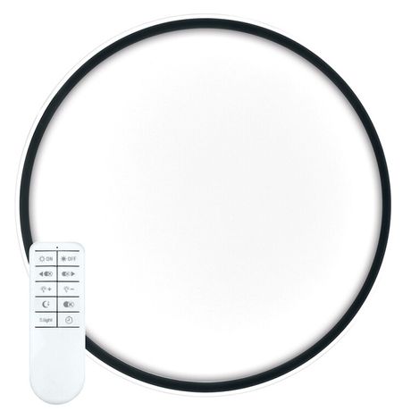 Светильник светодиодный управляемый с пультом 80W, Max. 5600Lum, 3000К-6500K, IP20, черный AL5800 RING | 41557 FERON