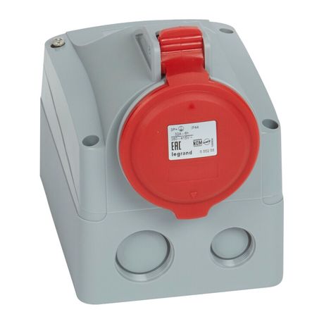 Розетка накладная - 32 А 3К+З 380 В IP 44 | 090161 Legrand