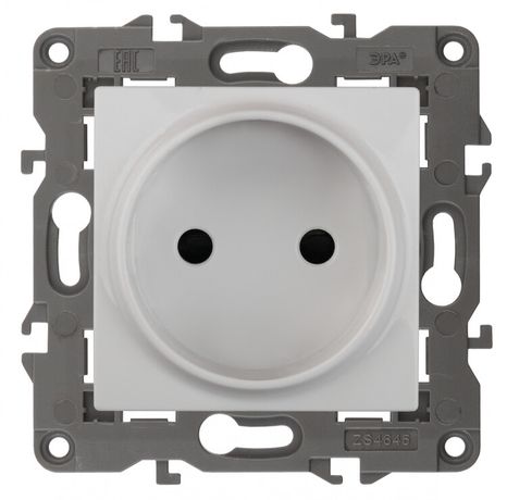 Розетка однофазная скрытого монтажа, в рамку без шторок белый 16А 250В IP20 автоматические (безвинтовые) зажимы 14-2105-01 Эра Elegance - Б0034284