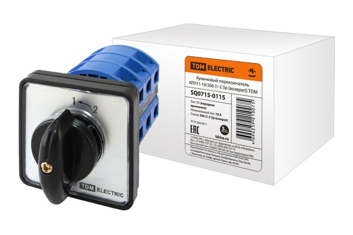 Кулачковый переключатель КПУ11-10/206 (1-2 3р (возврат)) | SQ0715-0115 TDM