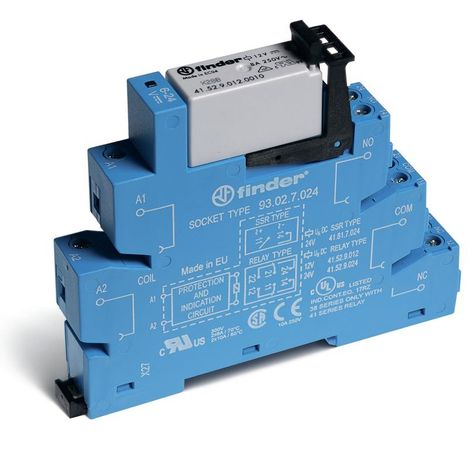 Интерфейсные модули реле Электромеханические реле, Винтовые клеммы, Контакты AgNi, 2 группы конт. 8A, 60V DC - 385270600050 FINDER 38.52.7.060.0050