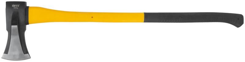 Топор-колун ушастый кованый, фиберглассовая длинная ручка 900 мм, 3000 гр. - 46157 РОС