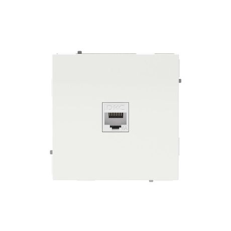 Компьютерная розетка RJ-45 без шторки, кат.6А одинарная,KANT, белая магнолия - 7000673 ДКС DKC арт. 7000673