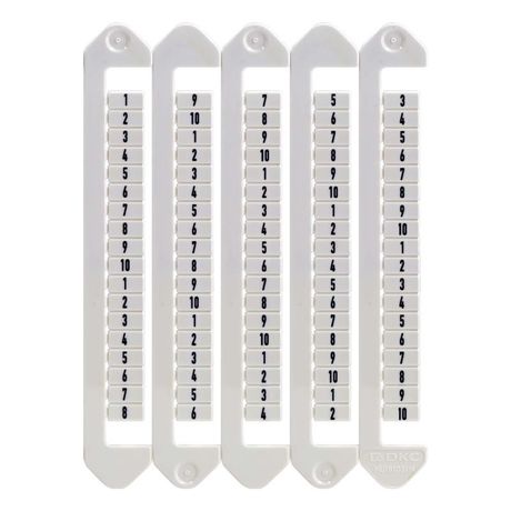Маркировка для клемм, ширина 5 мм, от 31 до 40, вертикальная ориентация | NUTB-5-31-40V DKC ДКС