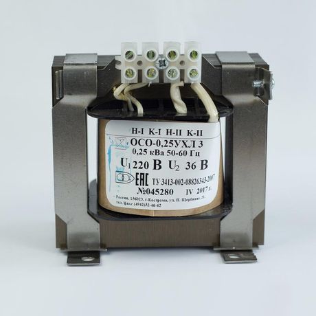 Трансформатор напряжения понижающий ОСО-0.4-09 УХЛ 3 220/24 - ОС0000009274 ФКУ ИК-1 (Кострома)