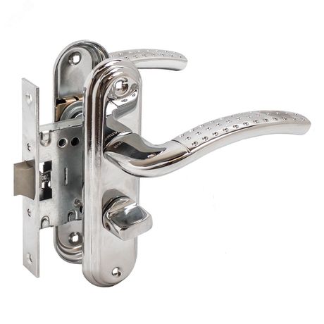 Защелка БУЛАТ ЗЩ1-Д01.04 (П) АЛЬФА хром ПРАВАЯ ВНУТР/ЛЕВАЯ НАРУЖНЯЯ с фиксацией - 13948 ПТК