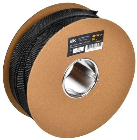 Оплетка кабельная 40-50мм полиэстер 50м черная | UBS10-PL-4060-050-K02 IEK