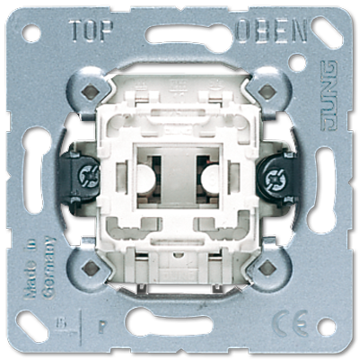 Механизм кнопки без фиксации 10 A / 250 В, однополюсный, НО контакт, возможна подстветка, пружинные контакты; не подходит к клавишам серии EP; универс JUNG 531U