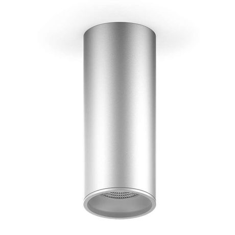Светильник светодиодный ДПО 12 Вт 920 Лм 4100К цилинндр накладной 170-240 В 79х200 мм IP20 хром/сатин LED Overhead Gauss - HD006