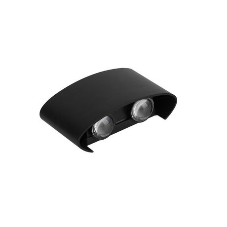 Светильник светодиодный фасадный ДБУ-4Вт 4000К 280Лм угол светораспределения 48° двухстороний -20...+50°С индекс Ra>80 корпус пластик черный IP44 Jazzway - 5039834