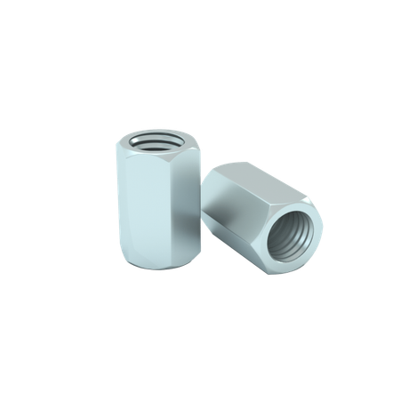 Гайка соединительная М12 DIN 6334 MS12 сталь (уп.20шт) КМ LO0824 КМ-Профиль