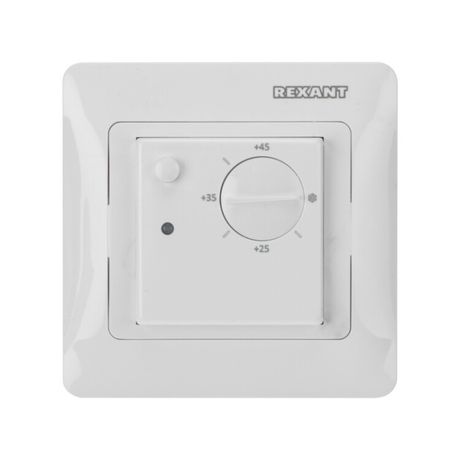 Терморегулятор механический RX-308G белый (совместим с Schneider серии Glossa, Atlas, Sedna, W59) | 51-0825 REXANT MEET