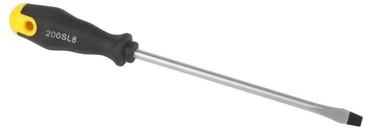 Отвертка шлицевая SL8х200 мм двухкомпонентная рукоятка - Б0055869 ЭРА