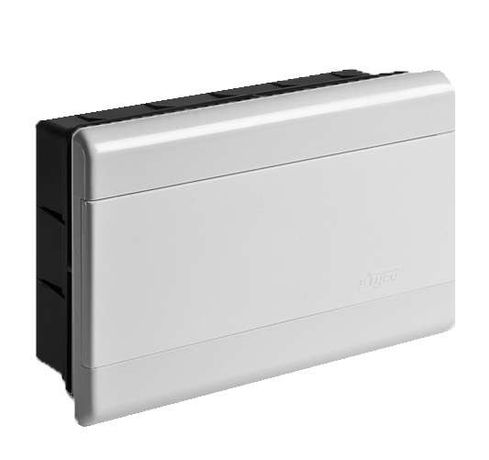 Щиток распределительный встраиваемый на 12 модулей с непрозрачной дверцей белый IP40 (ЩРв-П-12) - 68112Б TYCO