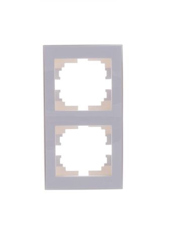 Рамка RAIN 2-ая вертикальная белая с боковой вставкой - 703-0202-152 LEZARD