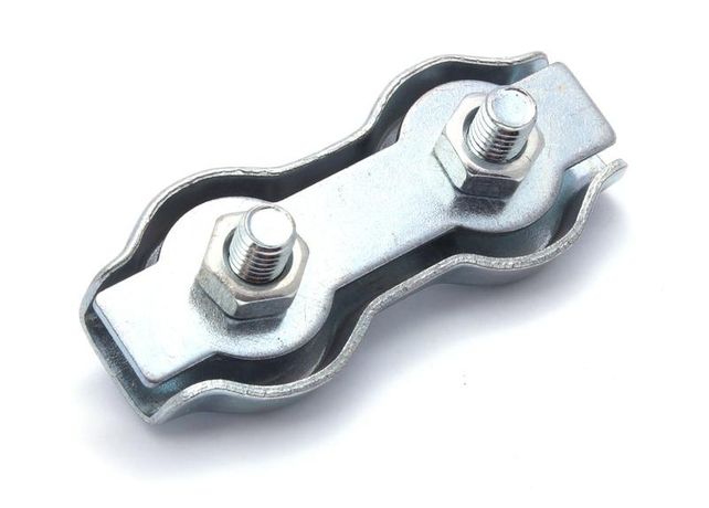 Зажим стальной 8мм Duplex для троса оцинкованный - 18788 ПАРТНЕР