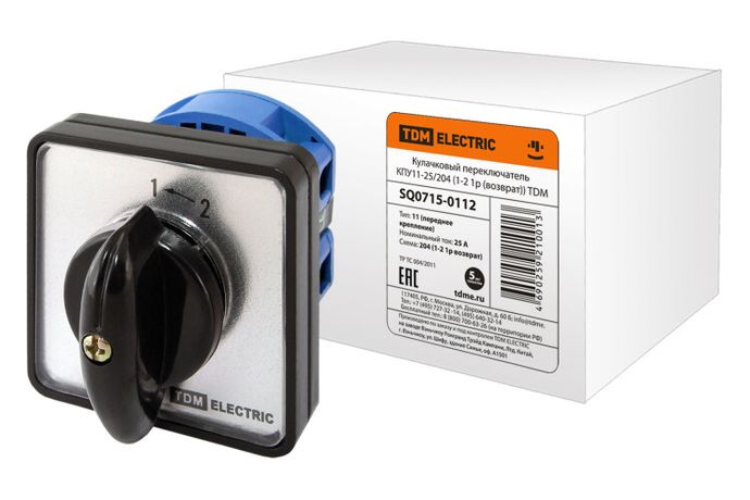 Кулачковый переключатель КПУ11-25/204 (1-2 1р (возврат)) | SQ0715-0112 TDM