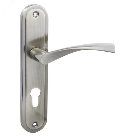 Ручка на планке под замок и цилиндровый механизм (комплект), АЛЛЮР 103-1 55мм AB старая бронза - 1051 ПТК