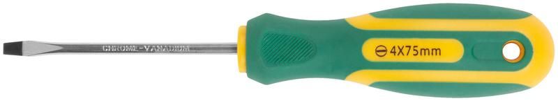 Отвертка Контур , CrV сталь, прорезиненная ручка 4х75 мм SL - 55201 РОС