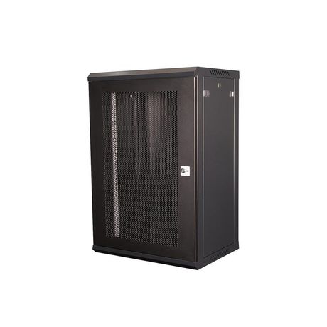Шкаф телекоммуникационный настен. 19дюйм 18U 901х600х450мм дверь перфорация черн. Datarex DR-655001 Datarex арт. DR-655001